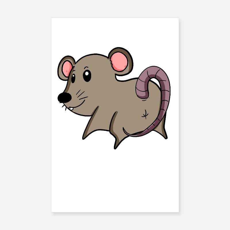 Mouse from behind - Mouse butt - Mouse ass Poster 8" x 12" (20x30 cm)
