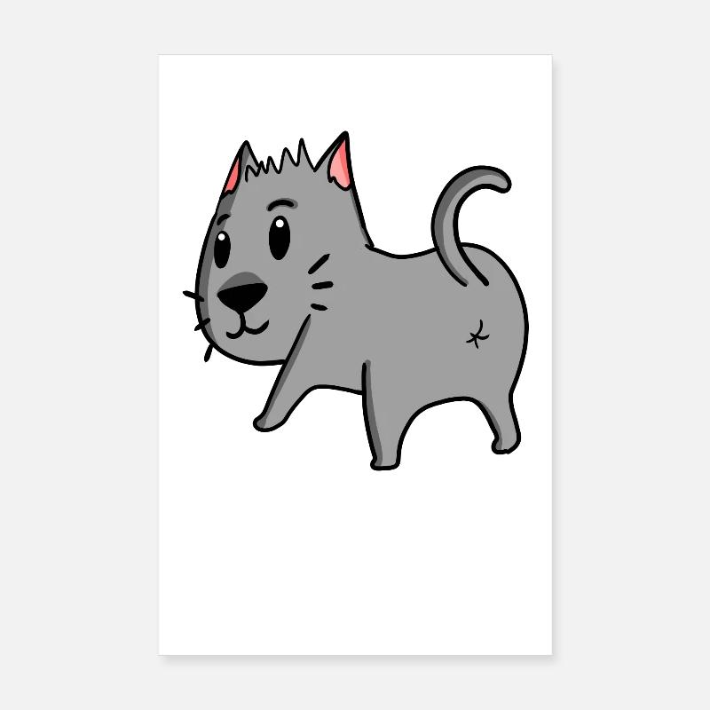 Chat par derrière - Cul de chat - Cul de chat Poster 20 x 30 cm