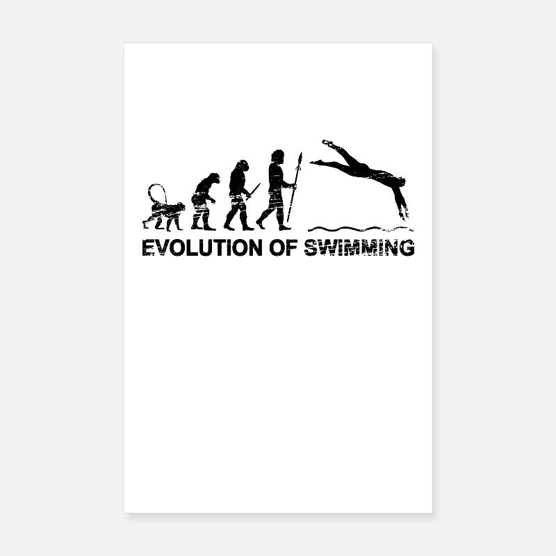 Schwimmer Evolution Poster 20x30 cm