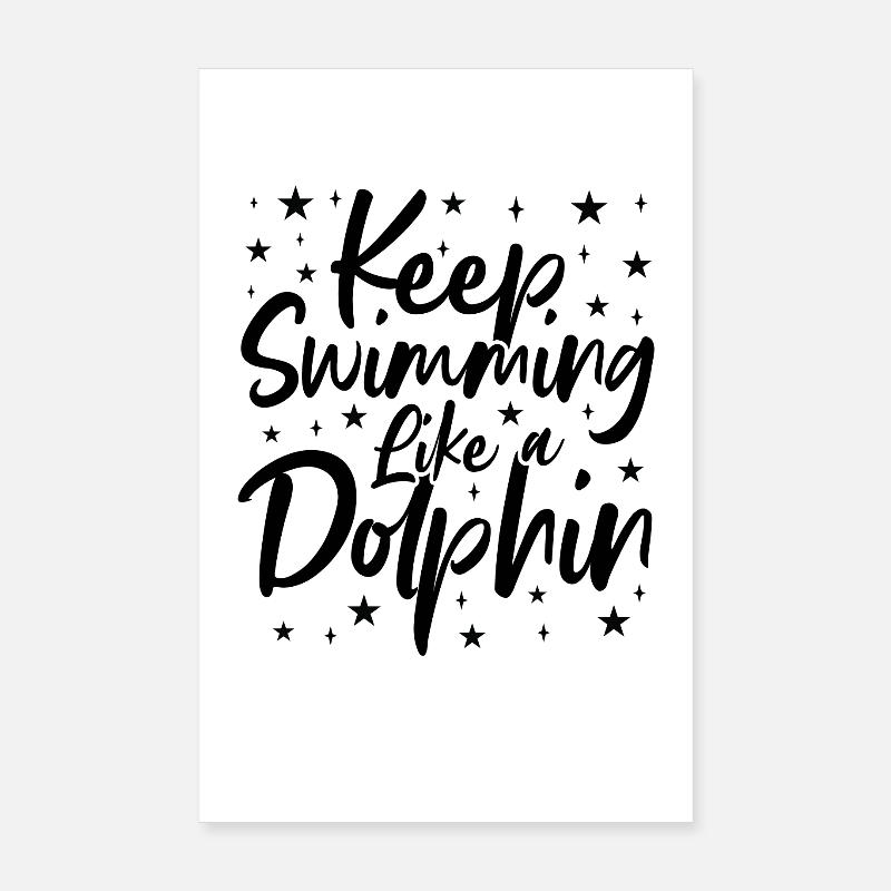 Nager comme un dauphin Poster 20 x 30 cm
