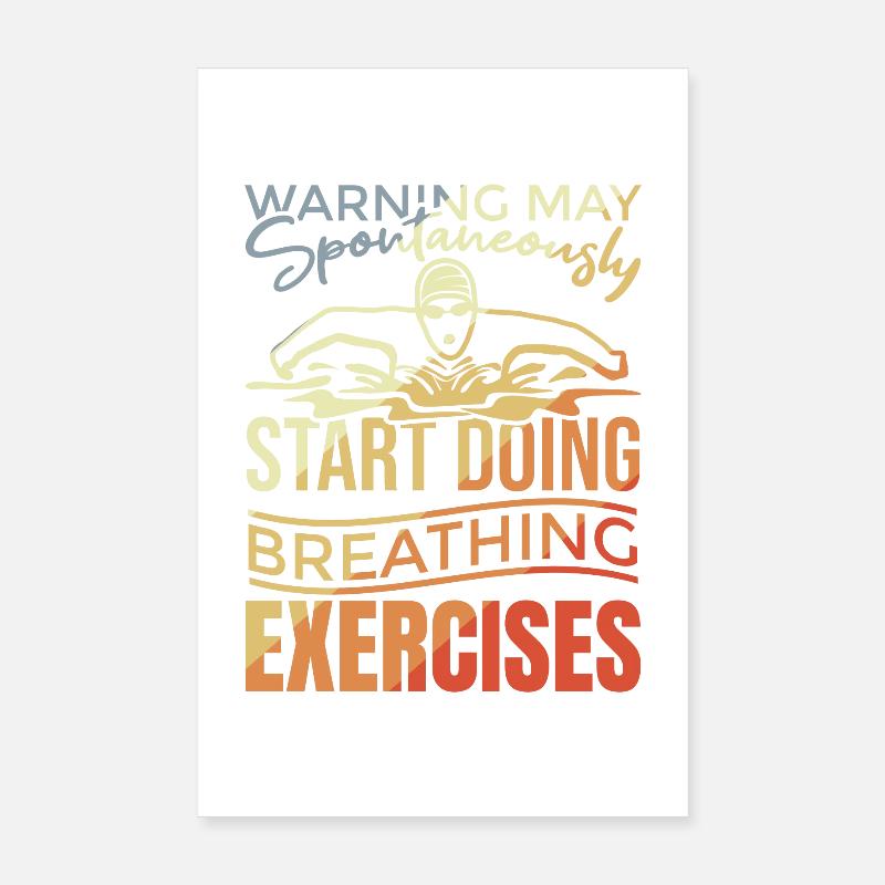 Blague du nageur Poster 20 x 30 cm