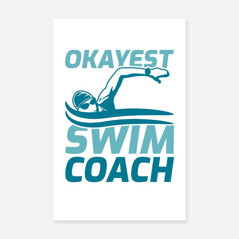 Entraînement de natation Poster 20 x 30 cm