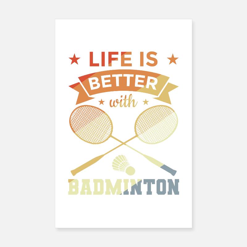 Badminton Spruch Vintage Poster 20x30 cm