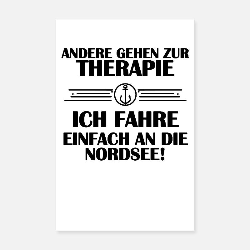 Anker Nordsee Plattdeutsch Spruch Moin Poster 20x30 cm