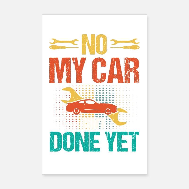 Voiture limitée, pas de wagon - Poster 20 x 30 cm - blanc