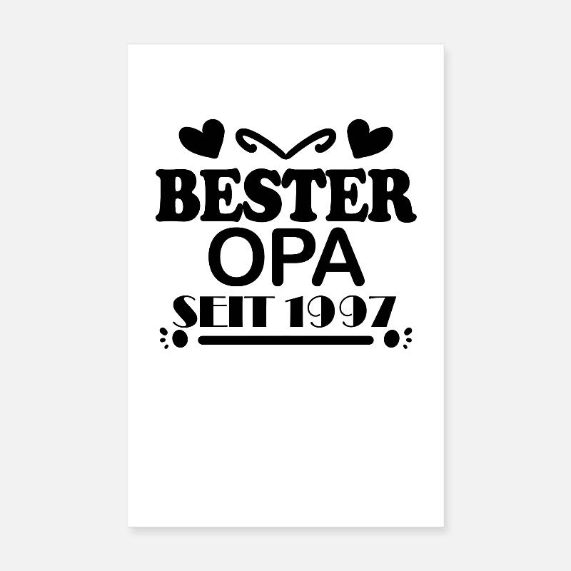 Bester Opa seit 1997 Poster 20x30 cm