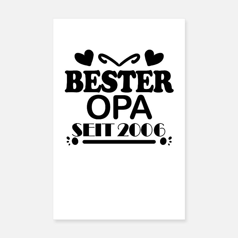 Bester Opa seit 2006 Poster 20x30 cm