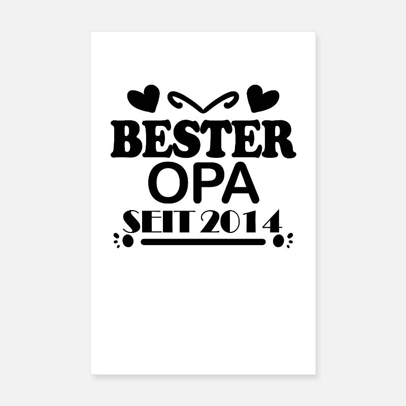 Bester Opa seit 2014 Poster 20x30 cm