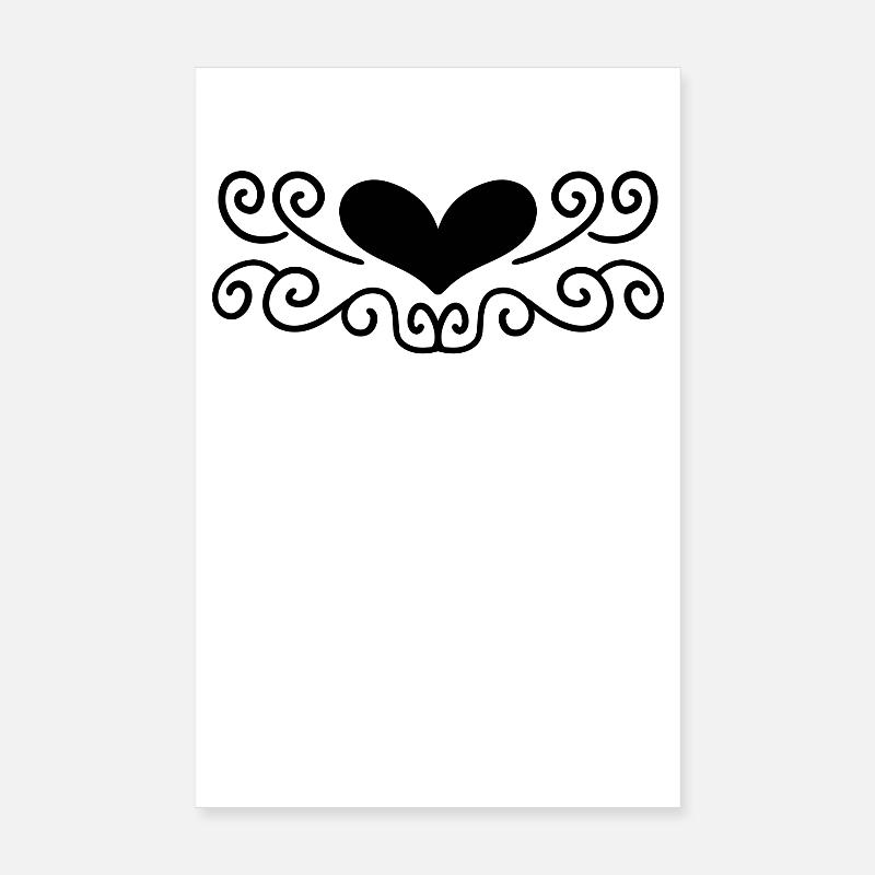 Motif de cœur Poster 20 x 30 cm