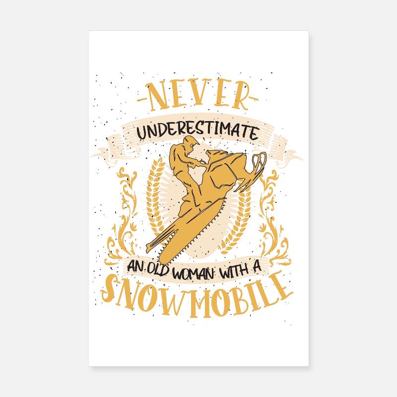 Snowmobile Snowmobile Fun Gift Poster 8" x 12" (20x30 cm)