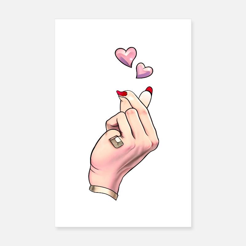 Finger Heart K Pop coréenne Poster 20 x 30 cm