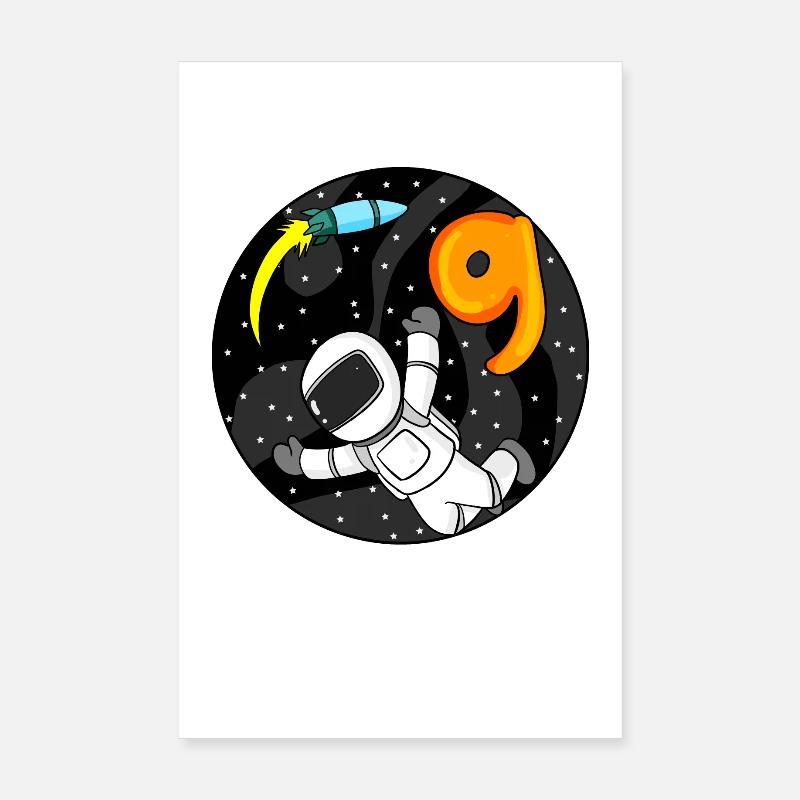 9 Years Birthday Boy Gift Poster 8" x 12" (20x30 cm)