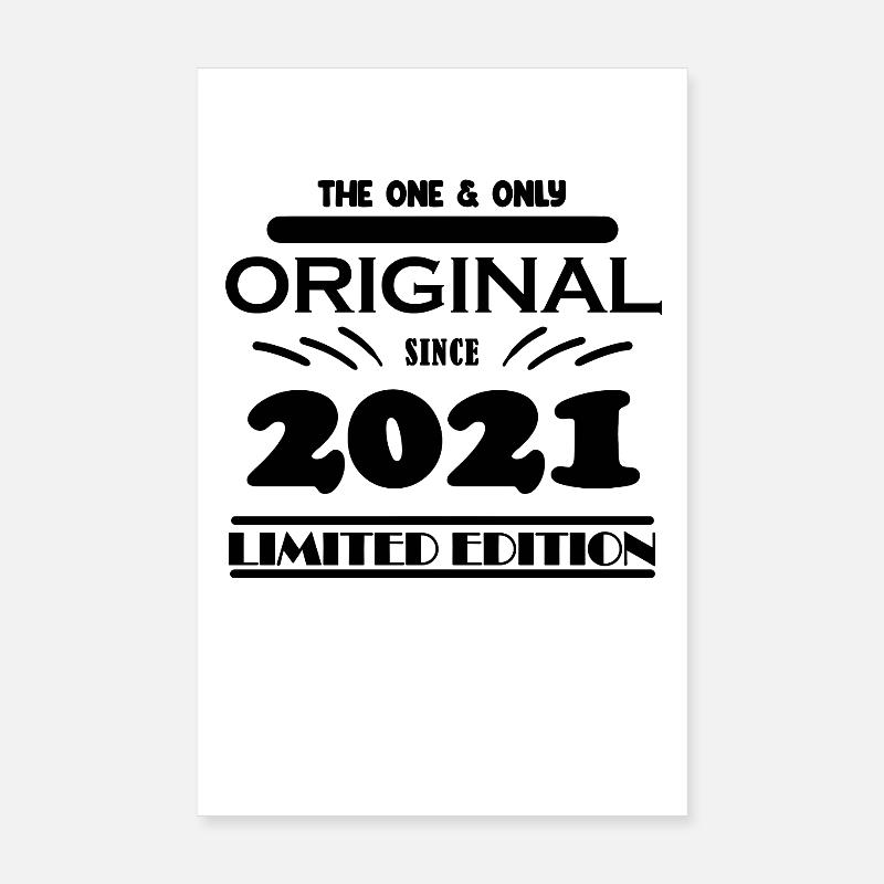 2021 - Année de construction 2021 - Millésime 2021 Poster 20 x 30 cm