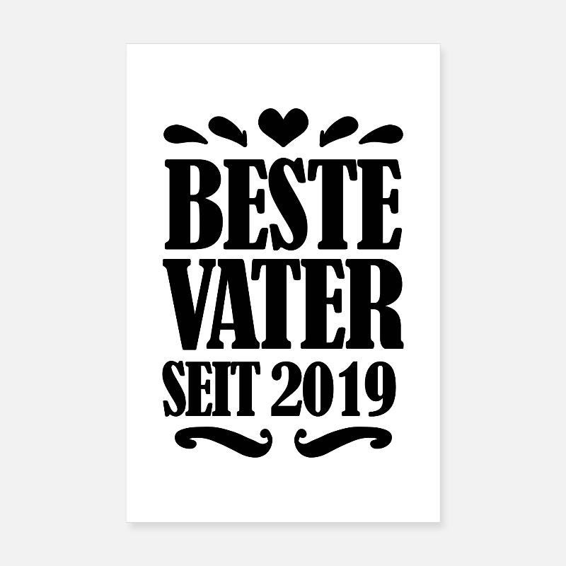 Bester Vater seit 2019 Poster 20x30 cm