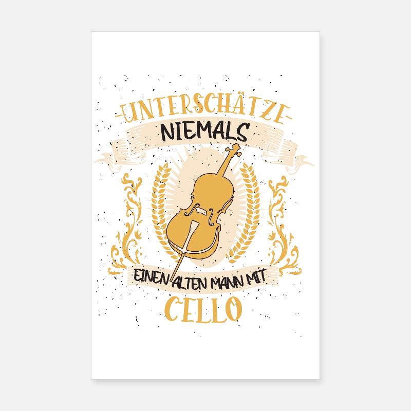 Cello Streichinstrument Musiker Geschenk Poster 20x30 cm