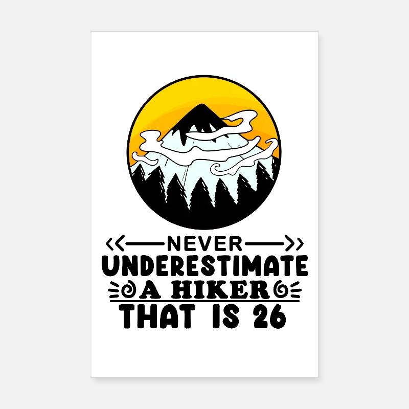 26e anniversaire Mountains Mountain Summit - 26 ans Poster 20 x 30 cm