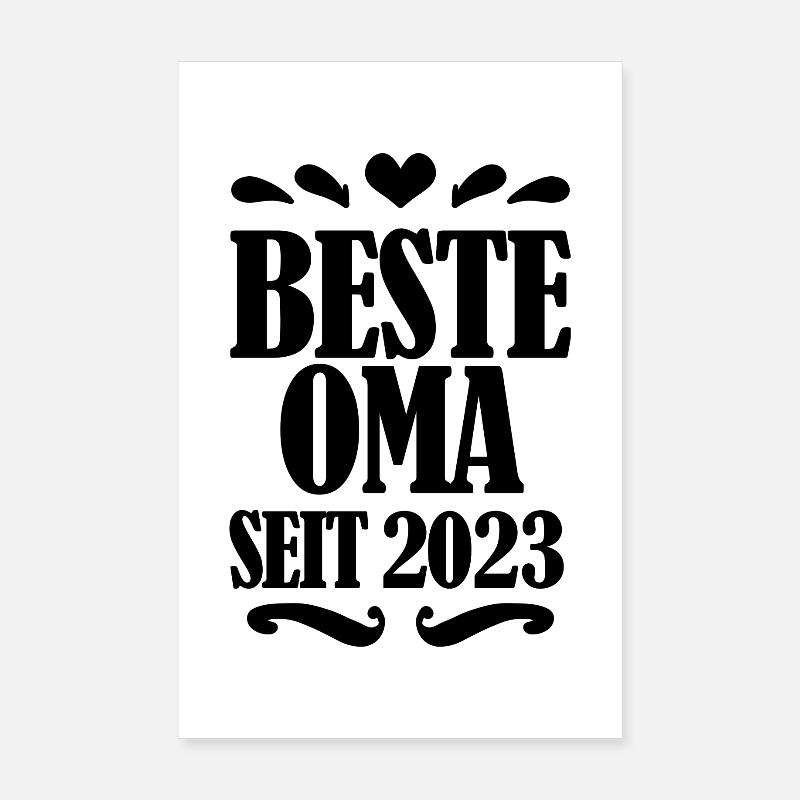 Beste Oma seit 2023 - Oma Geschenk Poster 20x30 cm