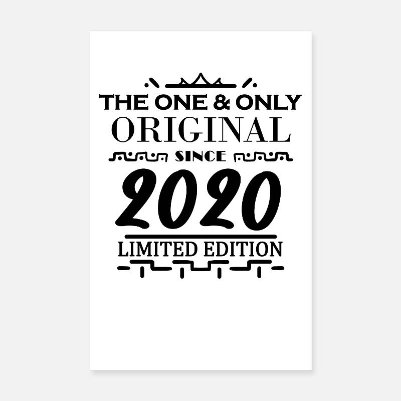2020 - Année de construction 2020 Poster 20 x 30 cm