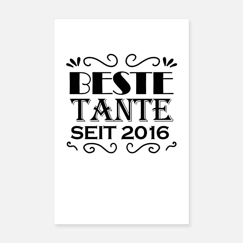 Beste Tante seit 2016 - Tante Geschenkidee Poster 20x30 cm