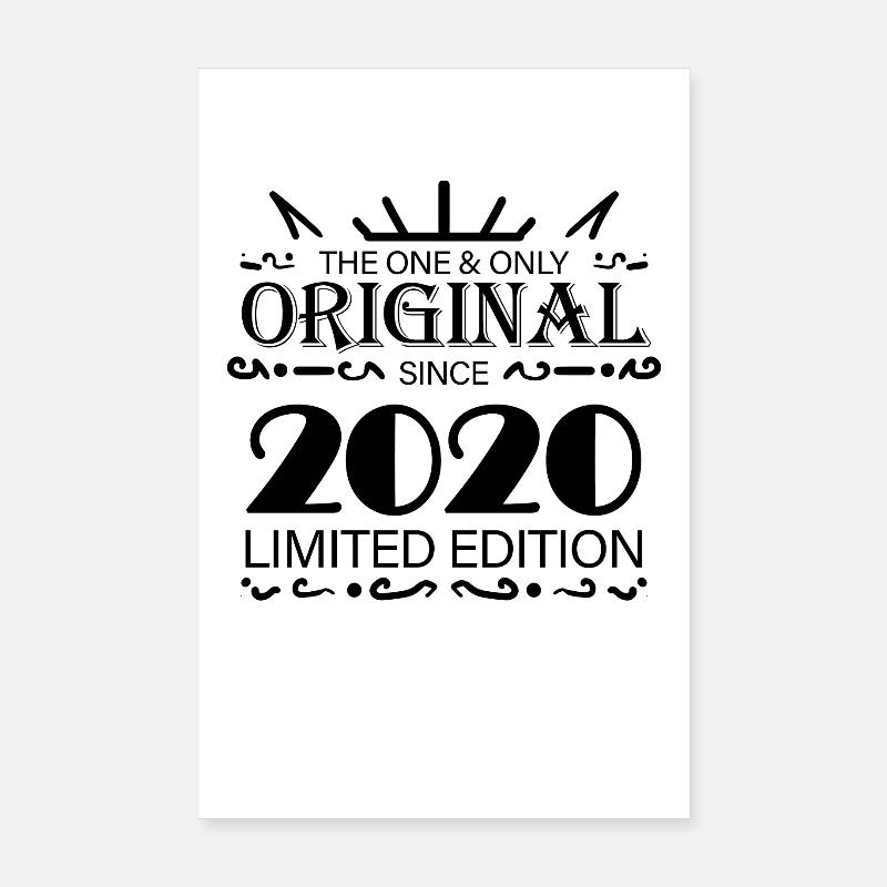2020 - Année de construction 2020 - Millésime 2020 Poster 20 x 30 cm
