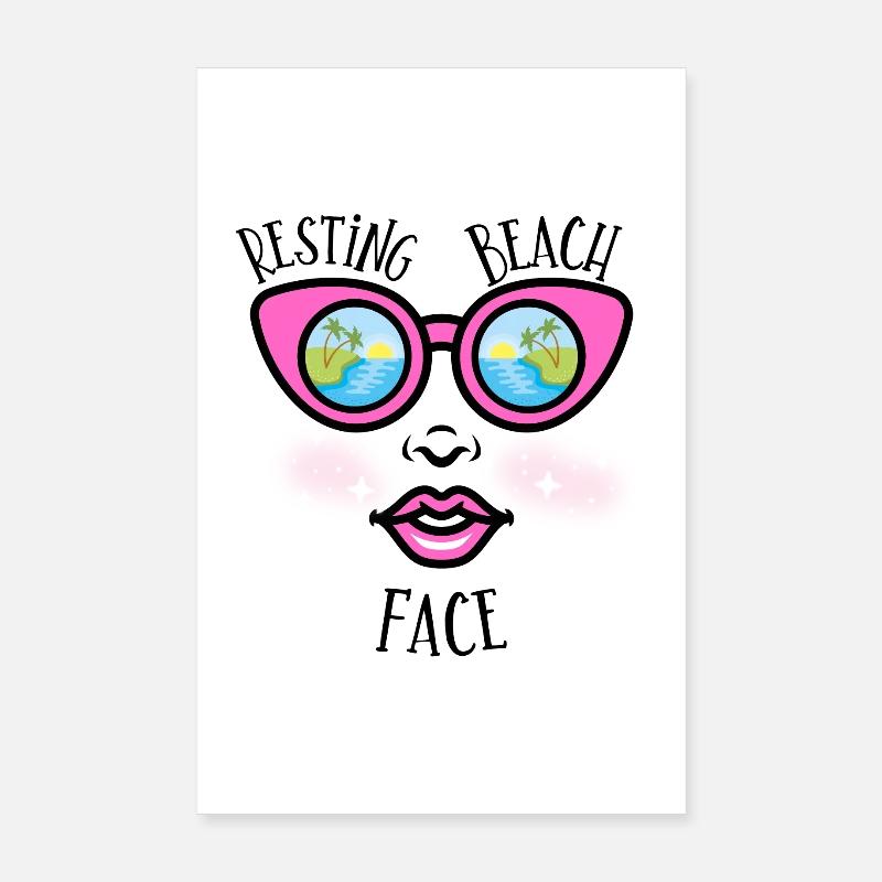 Visage de plage au repos - Beach Lovers Poster 20 x 30 cm
