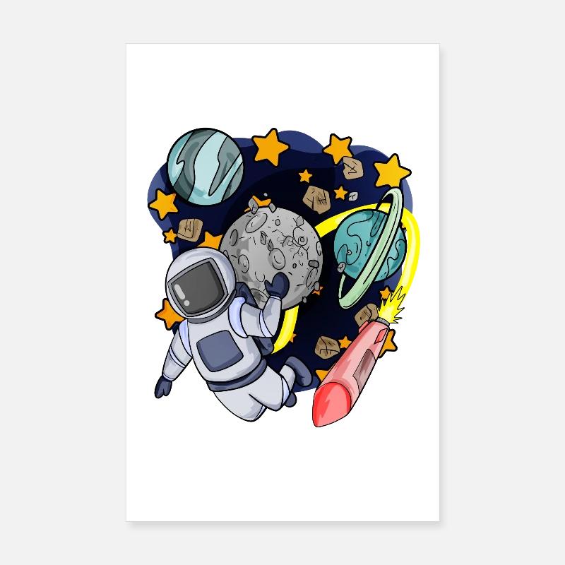 Astronaut in space Poster 8" x 12" (20x30 cm)