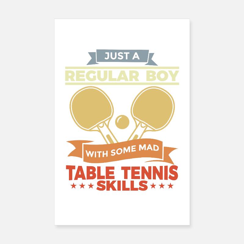 Ping Pong Junge Poster 20x30 cm