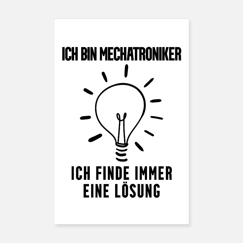 Mechatroniker Geschenk Poster 20x30 cm