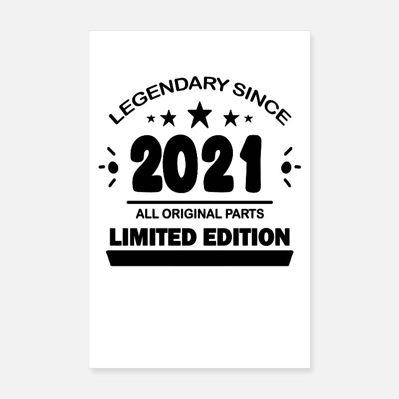2021 - millésime 2021 - année de construction 2021 Poster 20 x 30 cm