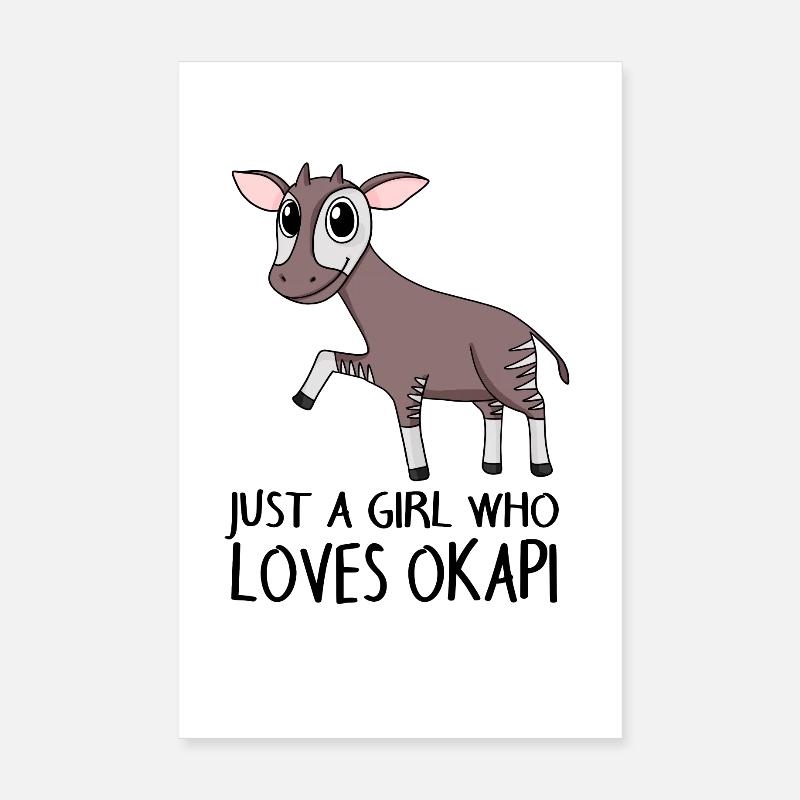 Okapi Girl Saying Poster 8" x 12" (20x30 cm)