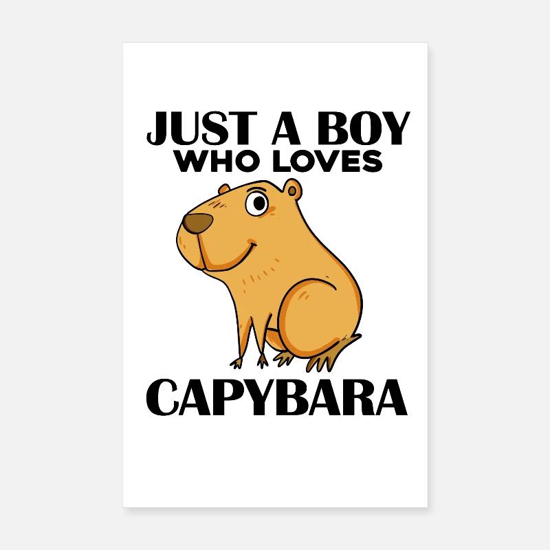 Capybara Junge Poster 20x30 cm