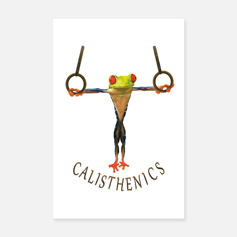 Calisthenics - Poster 20x30 cm - Weiß