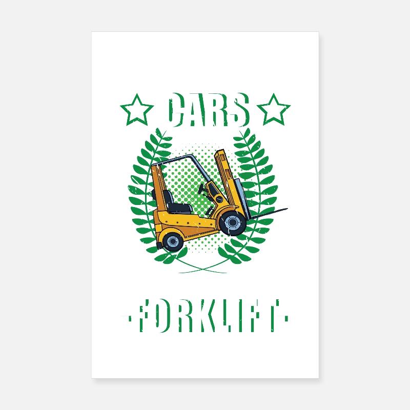 Forklift Forklift Forklift Driver Logistics Occupation Poster 8" x 12" (20x30 cm)