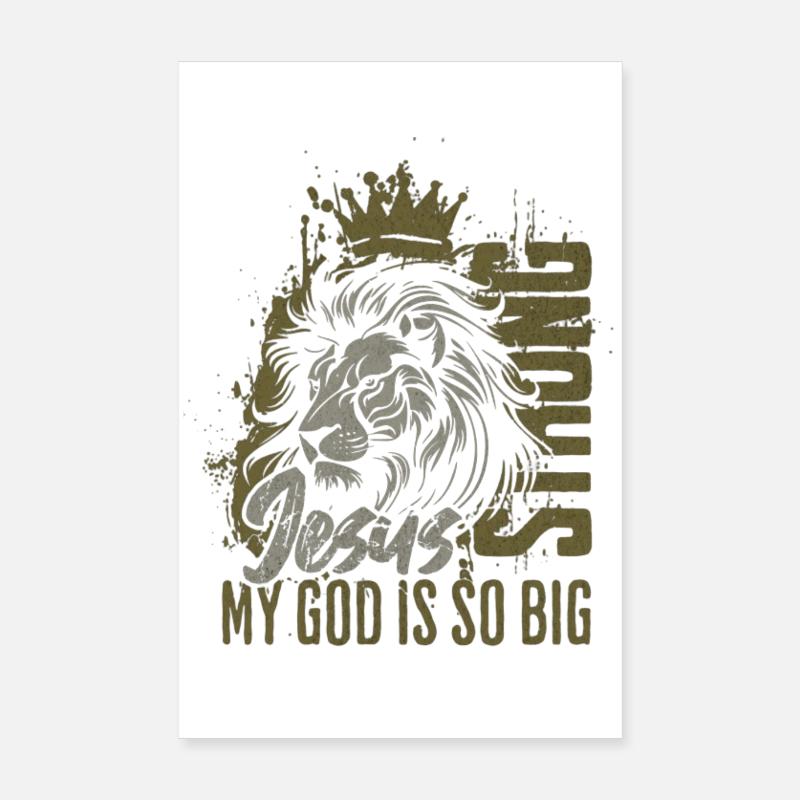Löwenkrone Jesus Großglaube Poster 20x30 cm