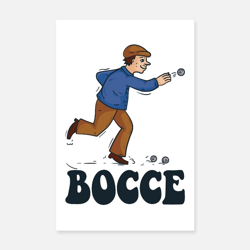 Bocce Quote Bocce Ball avec Jack Bocci Game Bocce Poster 20 x 30 cm