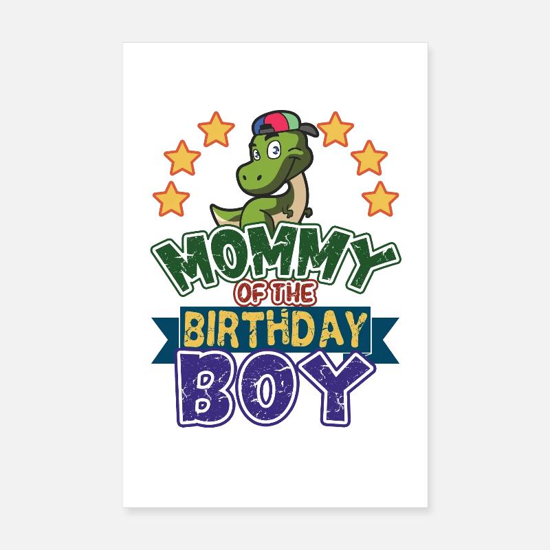 Mama des Geburtstagskindes Dinosaurier Dino T-Rex Poster 20x30 cm