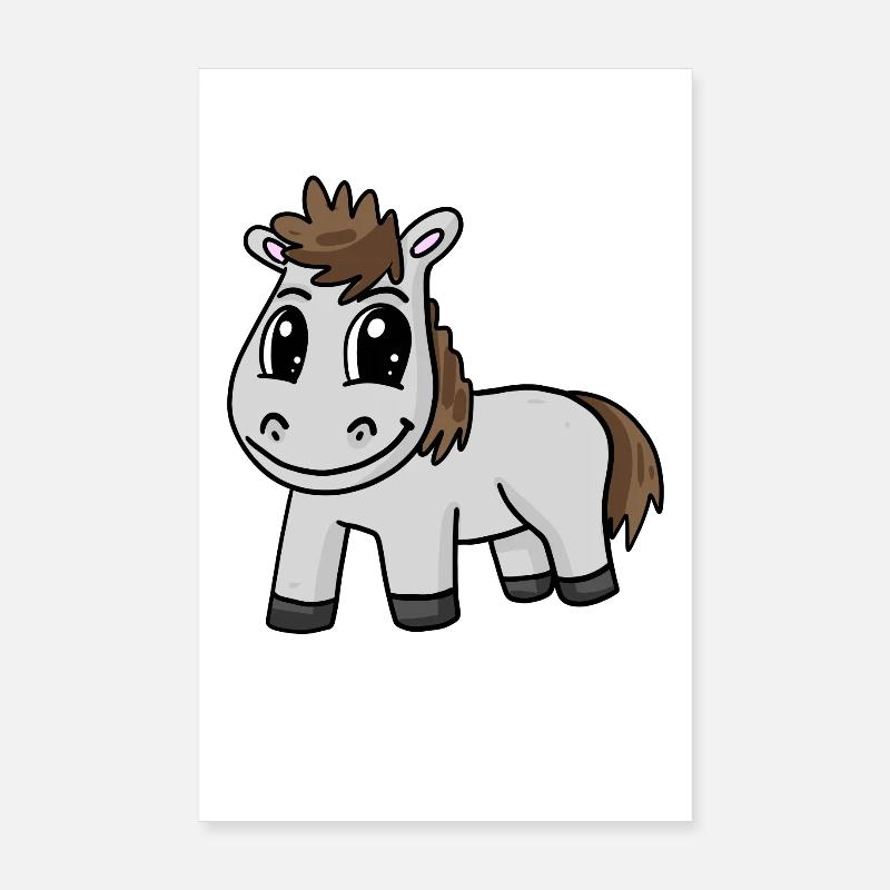 Pferd - Poster 20x30 cm - Weiß