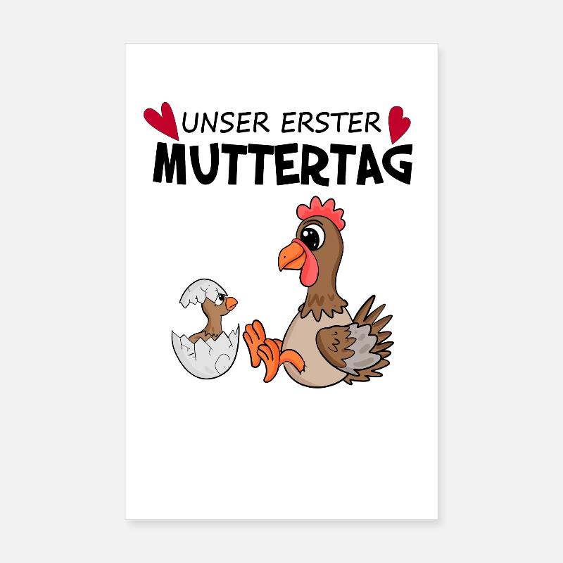 Muttertag - erster Muttertag Geschenk Poster 20x30 cm