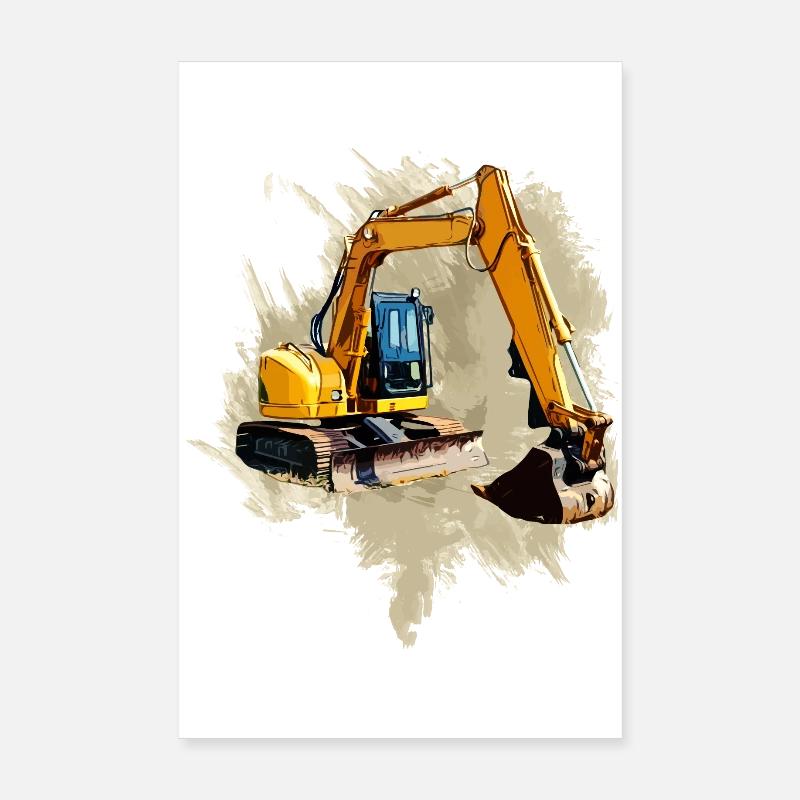 Schaufel-Bagger Poster 20x30 cm