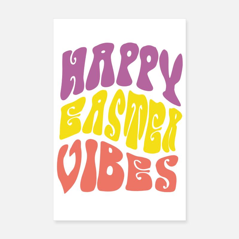 Joyeuses vibrations de Pâques Poster 20 x 30 cm