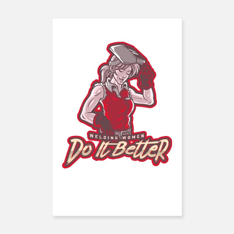 Schweißende Powerfrau – Do It Better Poster 20x30 cm