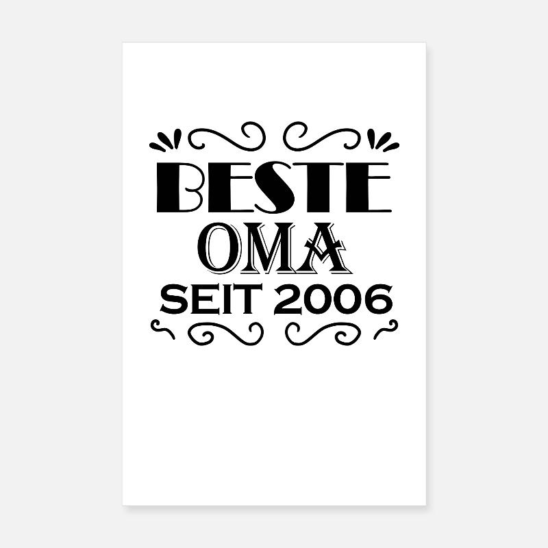 Beste Oma seit 2006 - Oma Geschenk Poster 20x30 cm