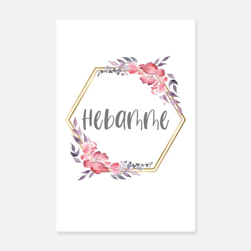 Hebamme Geburt Berufung Geburtshilfe Säugling Poster 20x30 cm