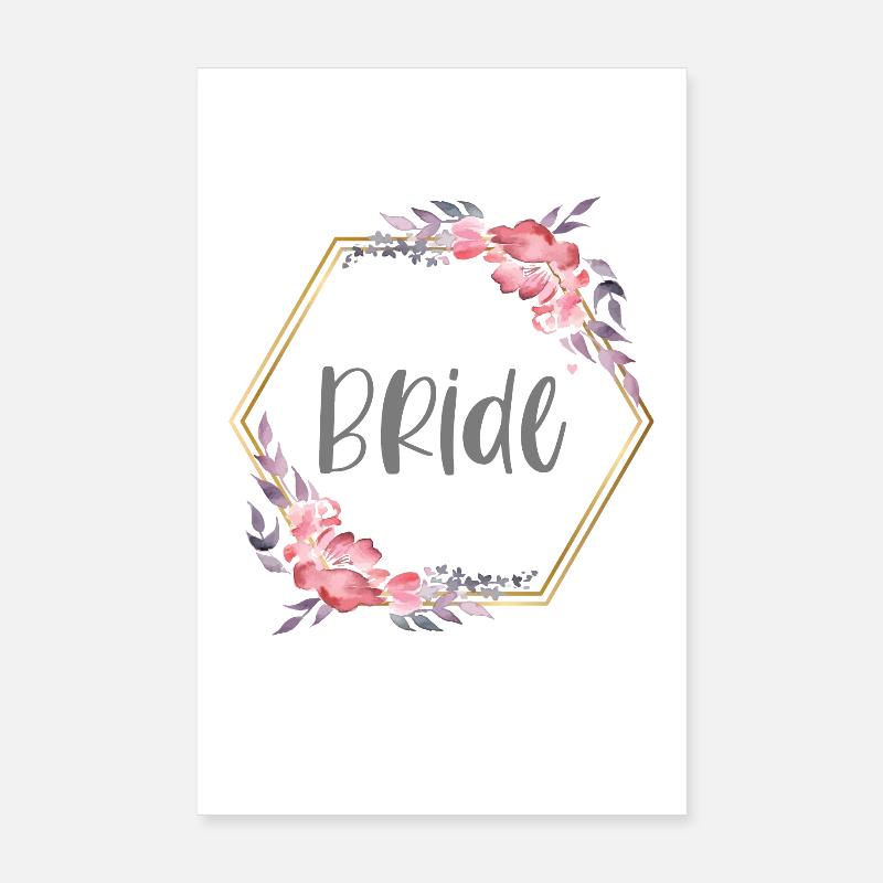 Wedding Bride Bride Bachelorette Party Poster 8" x 12" (20x30 cm)