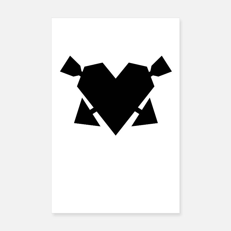 Herz mit Pfeile Poster 20x30 cm