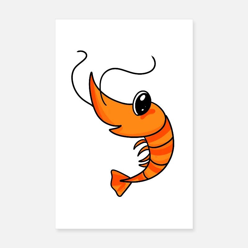 Shrimp Shrimp Poster 8" x 12" (20x30 cm)