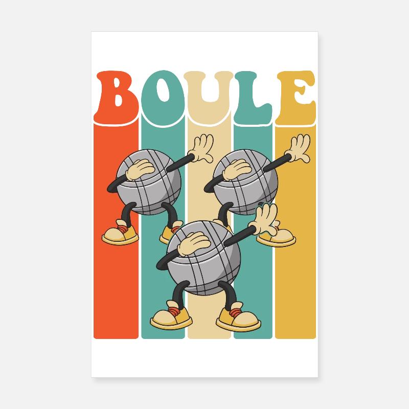 Boule Balls for Bouler Boccia Game Botcha Boule Poster 8" x 12" (20x30 cm)