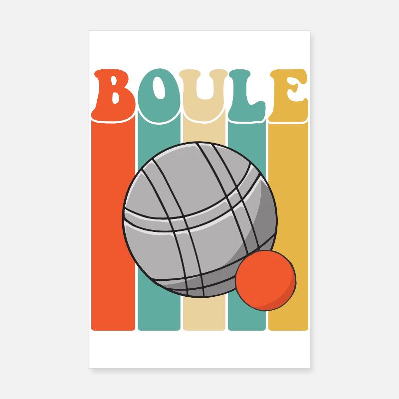 Boule Balls for Bouler Boccia Game Botcha Boule Poster 8" x 12" (20x30 cm)