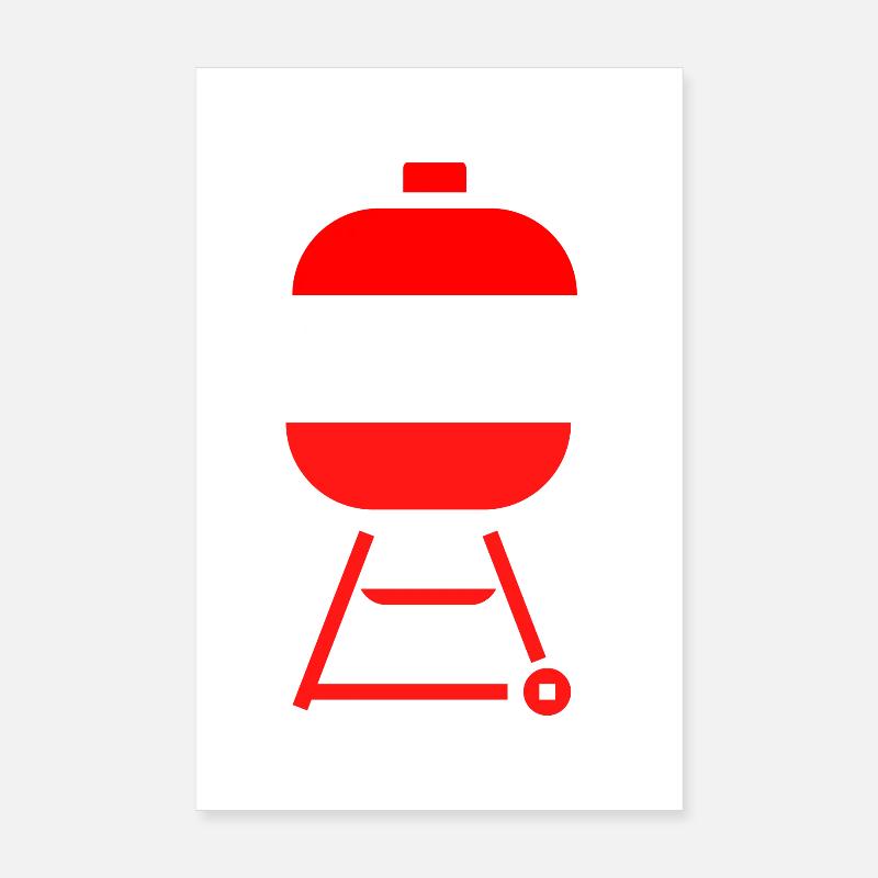 roi du BBQ, fan de barbecue, barbecue Poster 20 x 30 cm