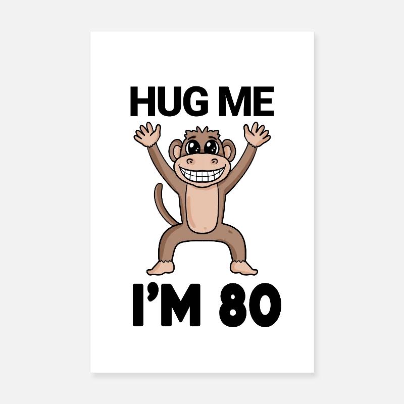 80 ans - 80 ans - câlin Poster 20 x 30 cm
